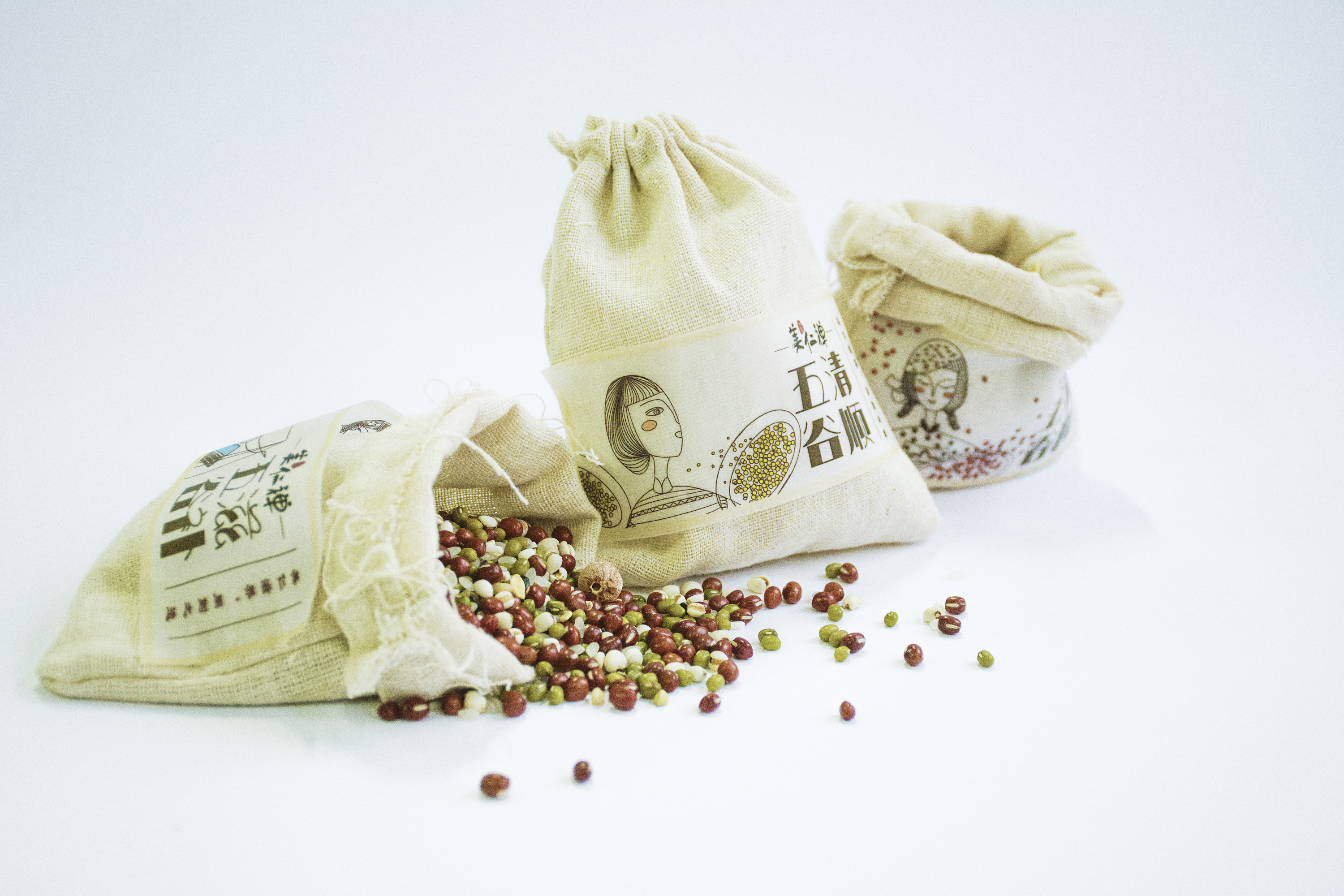 美仁禅五谷杂粮粥天然材料包装结构及装潢设计
